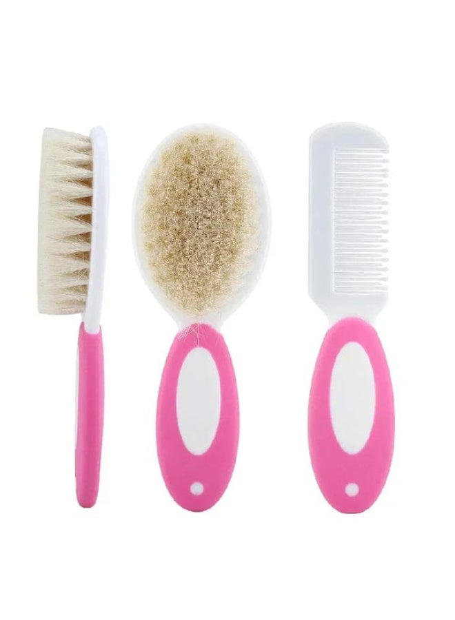 شيكو مشط وفرشاة شعر للأطفال حديثي الولادة والرضع بشعيرات ناعمة لتدليك فروة الرأس وتحفيز نمو الشعر وإزالة القشرة الخفيفة آمنة ولطيفة للاستخدام اليومي - Image 2